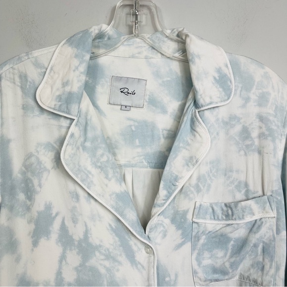 RAILS Kellen Tie Dye Pajama Top S Long Sleeve Button Front Small - Picture 9 of 15
